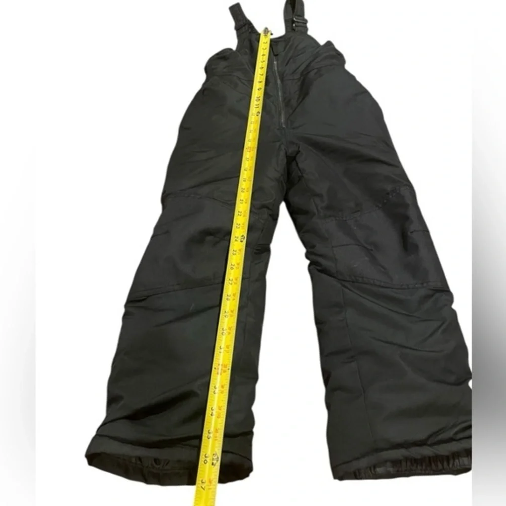 Youth Small Snow Pants Size 6 - 7 Overalls Bibs Snowpants Black Boys Girls